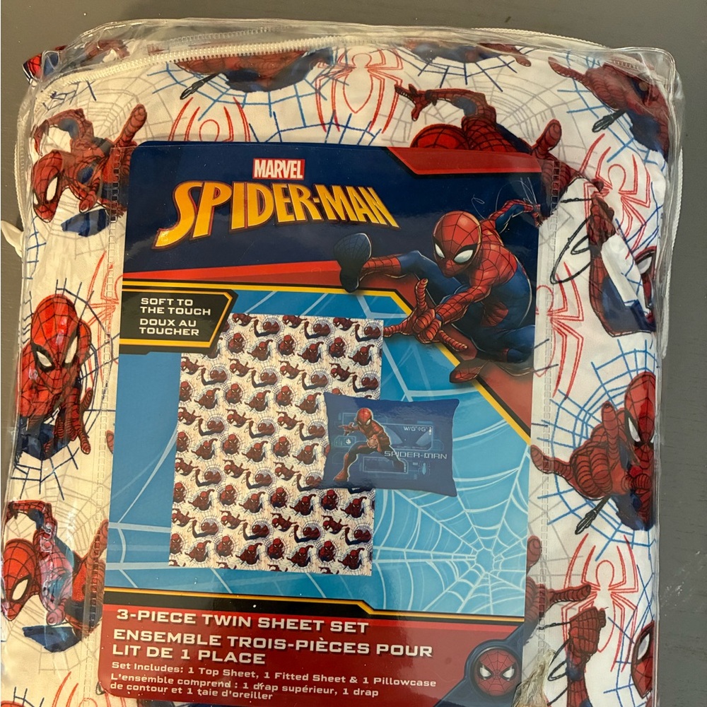 Marvel Spider-Man Twin Sheet Set - Red, Blue, and White